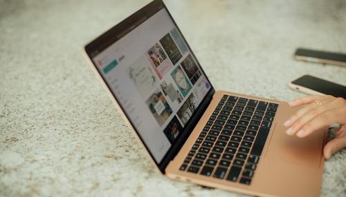 design with canva on your laptop